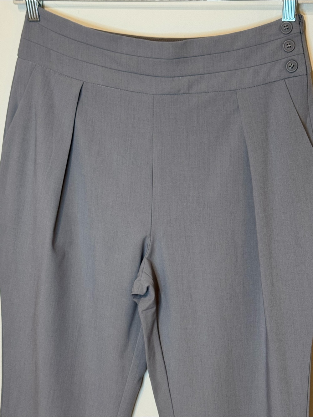 NEW CIDER Women’s Gray Tapered Trousers High Waist Lightweight Size L - Picture 3 of 9